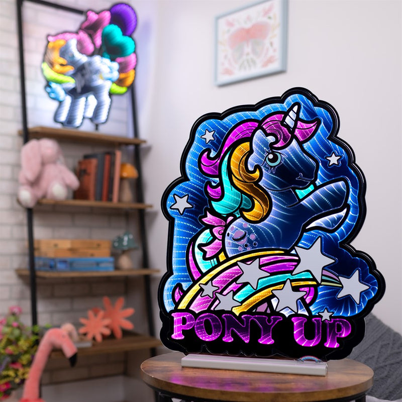 Melrose Hasbro Pony Up Ekkolight 24"H Acrylic, Blue/Pink