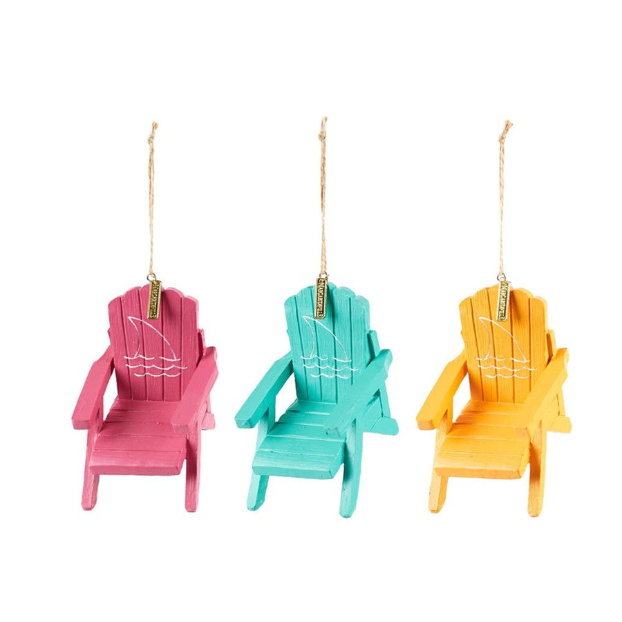 Melrose Margaritaville Adirondack Chair (Set of 3) 4.25" Resin, Orange - 99126DS