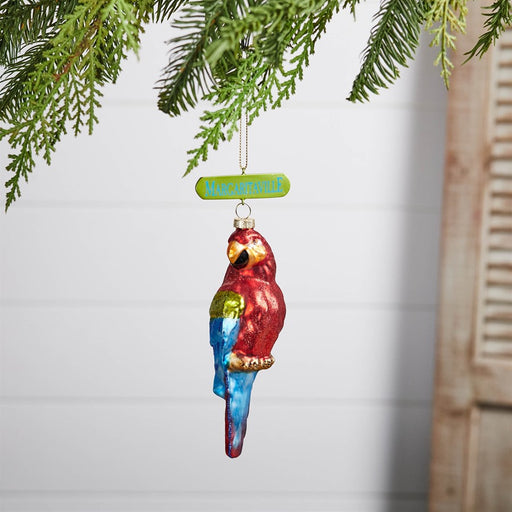 Melrose Margaritaville Parrot Ornament (Set of 6) 5.75", Red