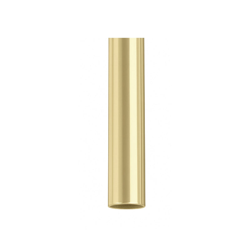 Matthews Fan Company Matthews-Gerbar 5in Downrod | Polished Brass Metal | Ceiling Fan Mounting Accessory | 1 x 5 in | Model 5DR-PB