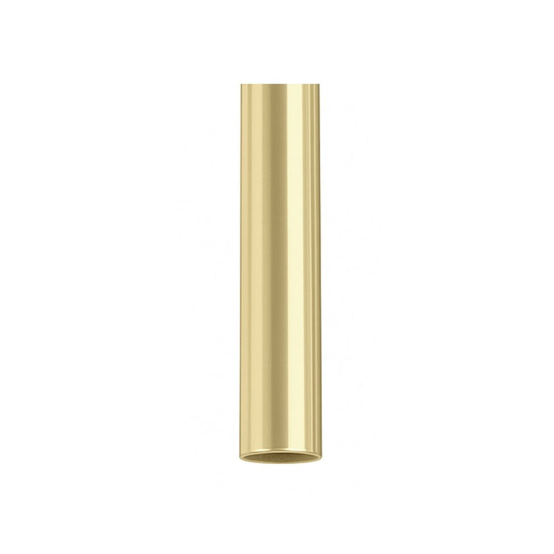 Matthews Fans Downrod Collection 5in Downrod with Coupling Cover | Polished Brass Steel | Ceiling Fan Mounting Accessory | Model 5DR-ROT-PB