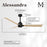 Matthews Fan Alessandra 56" 3 Blade Ceiling Fan, Matte Black