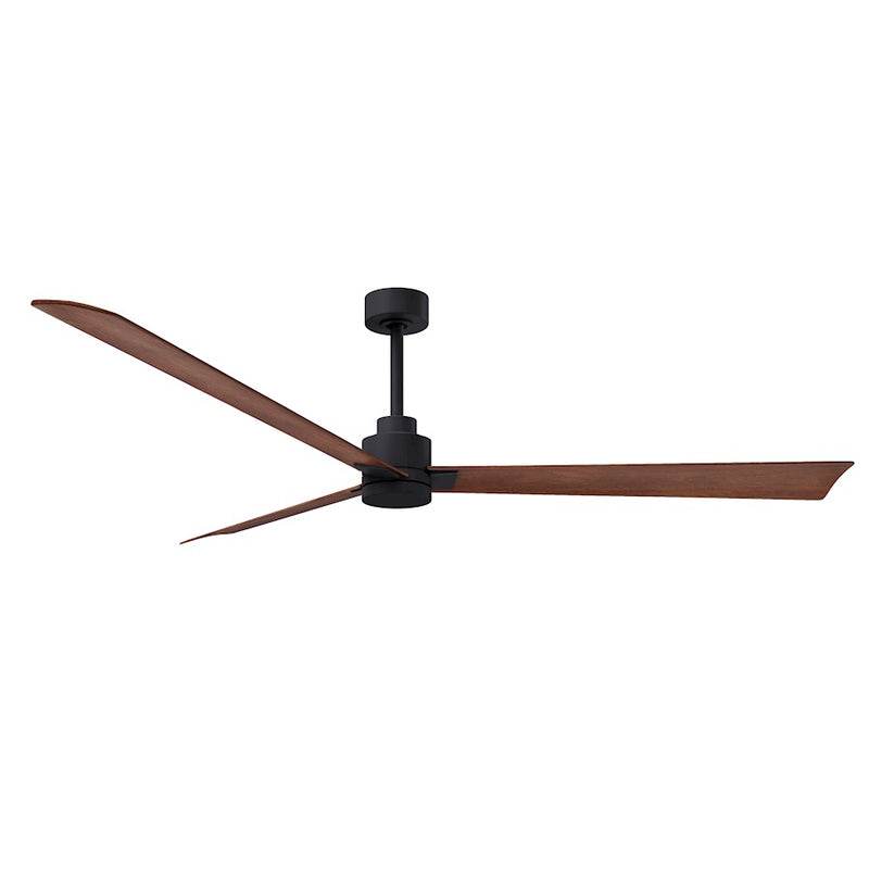 Matthews Fans Alessandra 72in 3-Blade Ceiling Fan | Transitional Textured Bronze and Walnut ABS | Great Room & Patio | Model AK-TB-WN-72