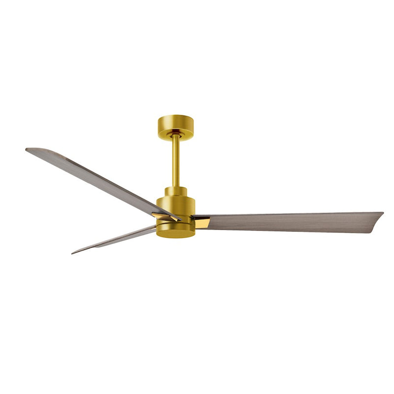 Matthews Fans Alessandra 56in 3-Blade Ceiling Fan | Transitional Textured Bronze and Walnut ABS | Bedroom & Living Room | Model AK-TB-WN-56