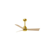 Matthews Fan Alessandra 42" 3 Blade Ceiling Fan, Brushed Brass - AK-BRBR-LM-42
