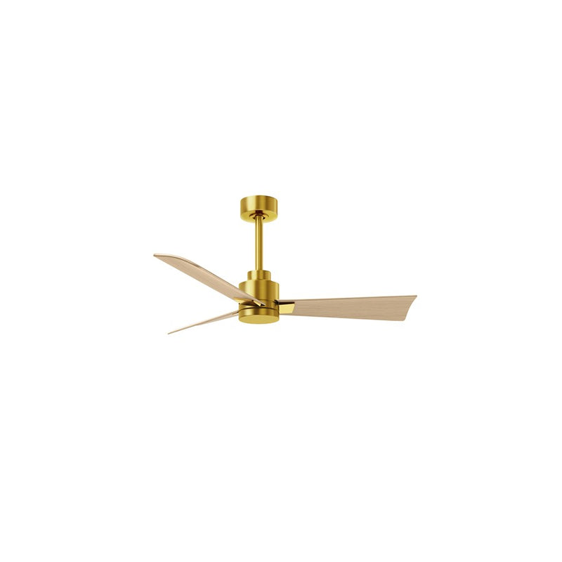 Matthews Fan Alessandra 42" 3 Blade Ceiling Fan, Brushed Brass - AK-BRBR-LM-42