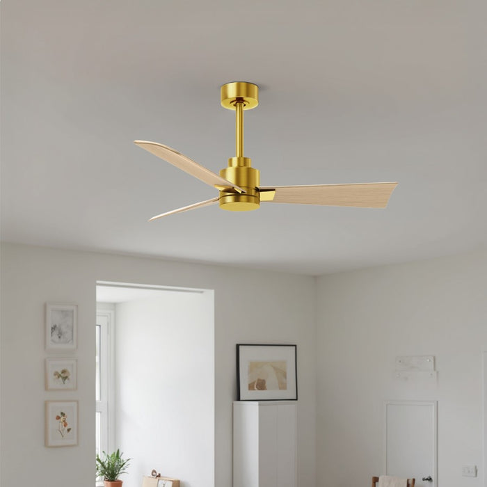 Matthews Fan Alessandra 42" 3 Blade Ceiling Fan, Brushed Brass