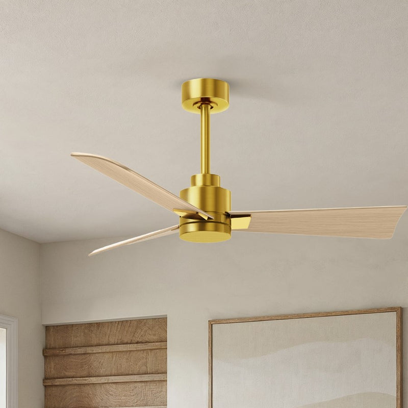 Matthews Fan Alessandra 42" 3 Blade Ceiling Fan, Brushed Brass