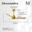 Matthews Fan Alessandra 42" 3 Blade Ceiling Fan, Brushed Brass