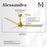 Matthews Fan Alessandra 56" 3 Blade Ceiling Fan, Brushed Brass
