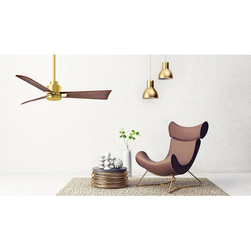 Matthews Fans Alessandra 42in 3-Blade Ceiling Fan | Transitional Textured Bronze and Walnut ABS | Bedroom & Living Room | Model AK-TB-WN-42