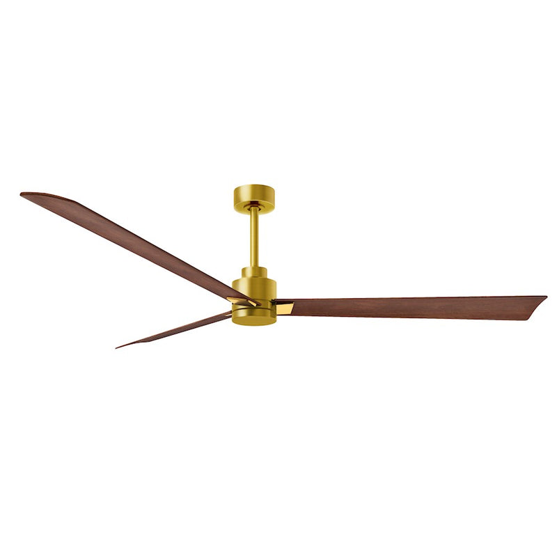 Matthews Fans Alessandra 72in 3-Blade Ceiling Fan | Transitional Textured Bronze and Walnut ABS | Great Room & Patio | Model AK-TB-WN-72