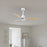 Matthews Fan Alessandra 42" 3 Blade Ceiling Fan, Matte White