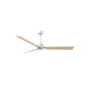 Matthews Fan Alessandra 56" 3 Blade Ceiling Fan, Matte White - AK-MWH-LM-56