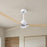 Matthews Fan Alessandra 72" 3 Blade Ceiling Fan, Matte White