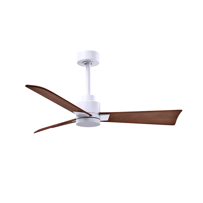 Matthews Fans Alessandra 42in 3-Blade Ceiling Fan | Transitional Textured Bronze and Walnut ABS | Bedroom & Living Room | Model AK-TB-WN-42