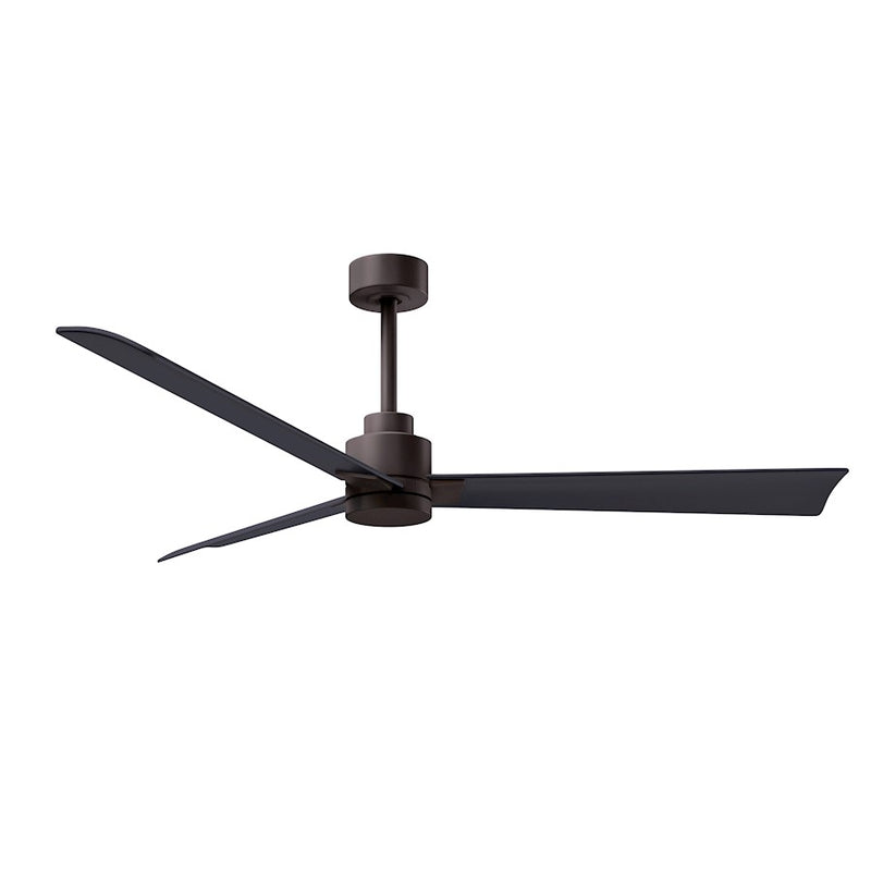 Matthews Fans Alessandra 56in 3-Blade Ceiling Fan | Transitional Textured Bronze and Walnut ABS | Bedroom & Living Room | Model AK-TB-WN-56