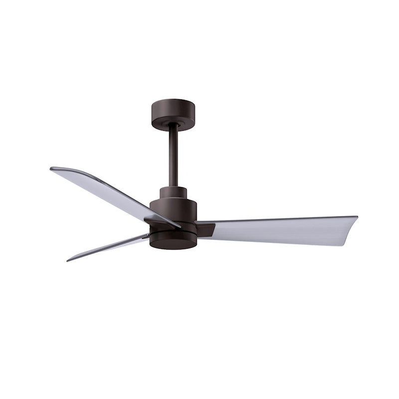 Matthews Fans Alessandra 42in 3-Blade Ceiling Fan | Transitional Textured Bronze and Walnut ABS | Bedroom & Living Room | Model AK-TB-WN-42