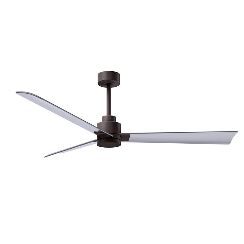Matthews Fans Alessandra 56in 3-Blade Ceiling Fan | Transitional Textured Bronze and Walnut ABS | Bedroom & Living Room | Model AK-TB-WN-56