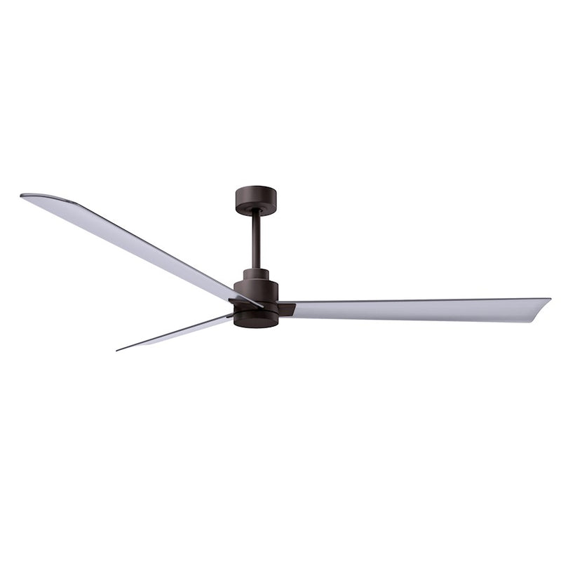 Matthews Fans Alessandra 72in 3-Blade Ceiling Fan | Transitional Textured Bronze and Walnut ABS | Great Room & Patio | Model AK-TB-WN-72