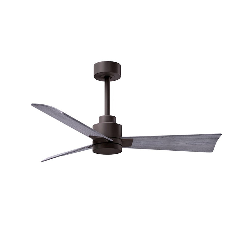 Matthews Fans Alessandra 42in 3-Blade Ceiling Fan | Transitional Textured Bronze and Walnut ABS | Bedroom & Living Room | Model AK-TB-WN-42