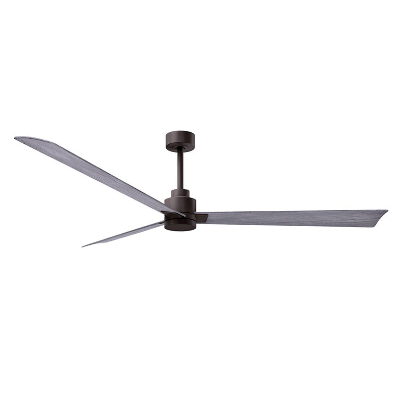 Matthews Fans Alessandra 72in 3-Blade Ceiling Fan | Transitional Textured Bronze and Walnut ABS | Great Room & Patio | Model AK-TB-WN-72