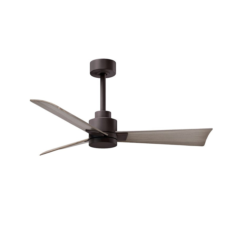 Matthews Fans Alessandra 42in 3-Blade Ceiling Fan | Transitional Textured Bronze and Walnut ABS | Bedroom & Living Room | Model AK-TB-WN-42
