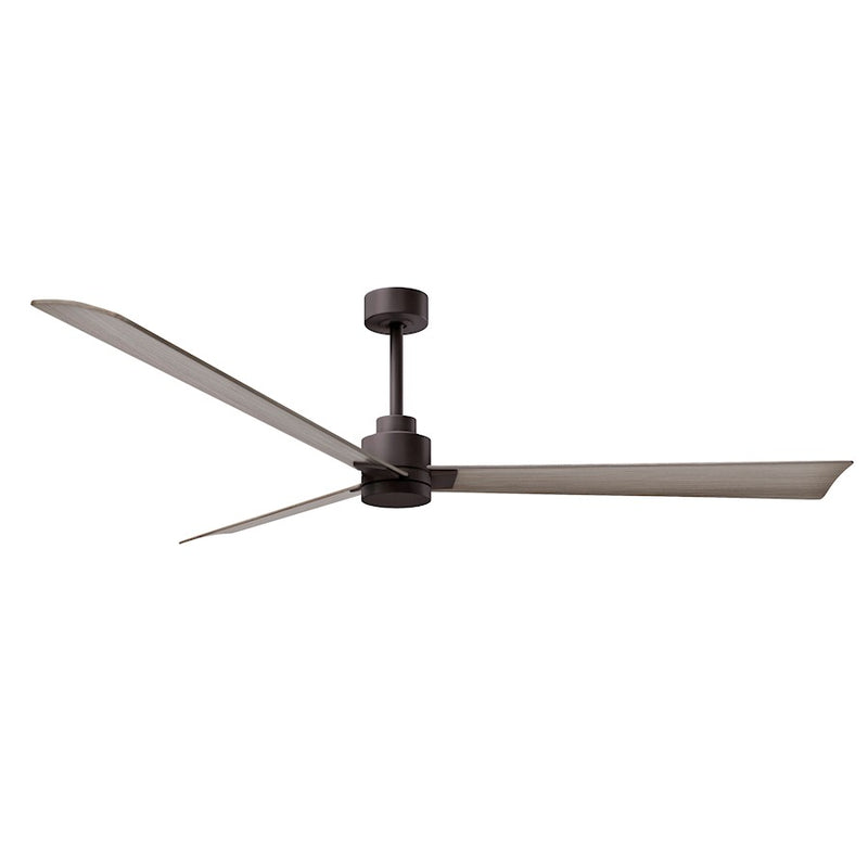 Matthews Fans Alessandra 72in 3-Blade Ceiling Fan | Transitional Textured Bronze and Walnut ABS | Great Room & Patio | Model AK-TB-WN-72