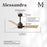 Matthews Fan Alessandra 42" 3 Blade Ceiling Fan, Textured Bronze