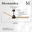 Matthews Fan Alessandra 56" 3 Blade Ceiling Fan, Textured Bronze