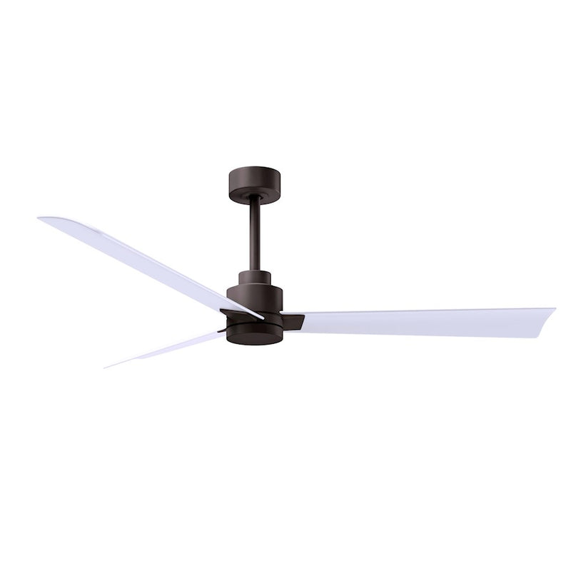 Matthews Fans Alessandra 56in 3-Blade Ceiling Fan | Transitional Textured Bronze and Walnut ABS | Bedroom & Living Room | Model AK-TB-WN-56