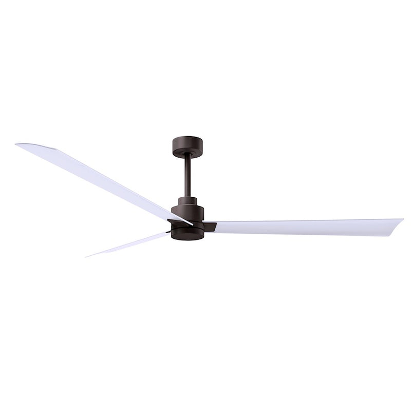 Matthews Fans Alessandra 72in 3-Blade Ceiling Fan | Transitional Textured Bronze and Walnut ABS | Great Room & Patio | Model AK-TB-WN-72