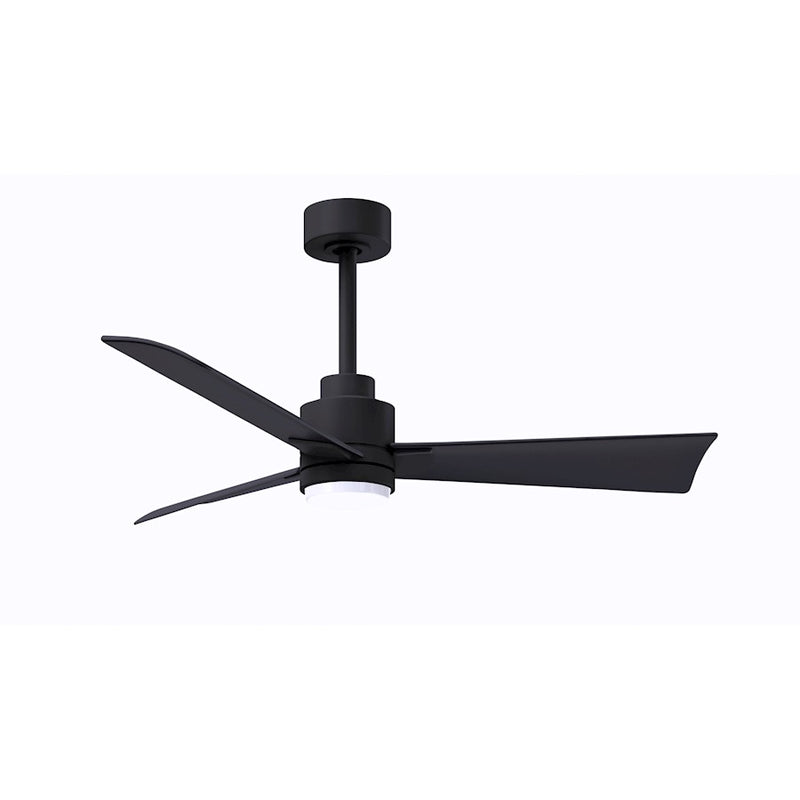 Matthews Fans Alessandra 42in 1-Light Ceiling Fan | Transitional Textured Bronze and Walnut ABS Blades | Bedroom & Office | Model AKLK-TB-WN-42