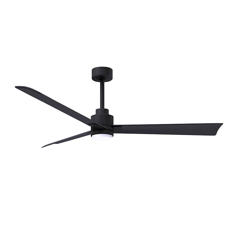 Matthews Fans Alessandra 56in 1-Light Ceiling Fan | Transitional Textured Bronze and Walnut ABS Blades | Living Room & Bedroom | Model AKLK-TB-WN-56
