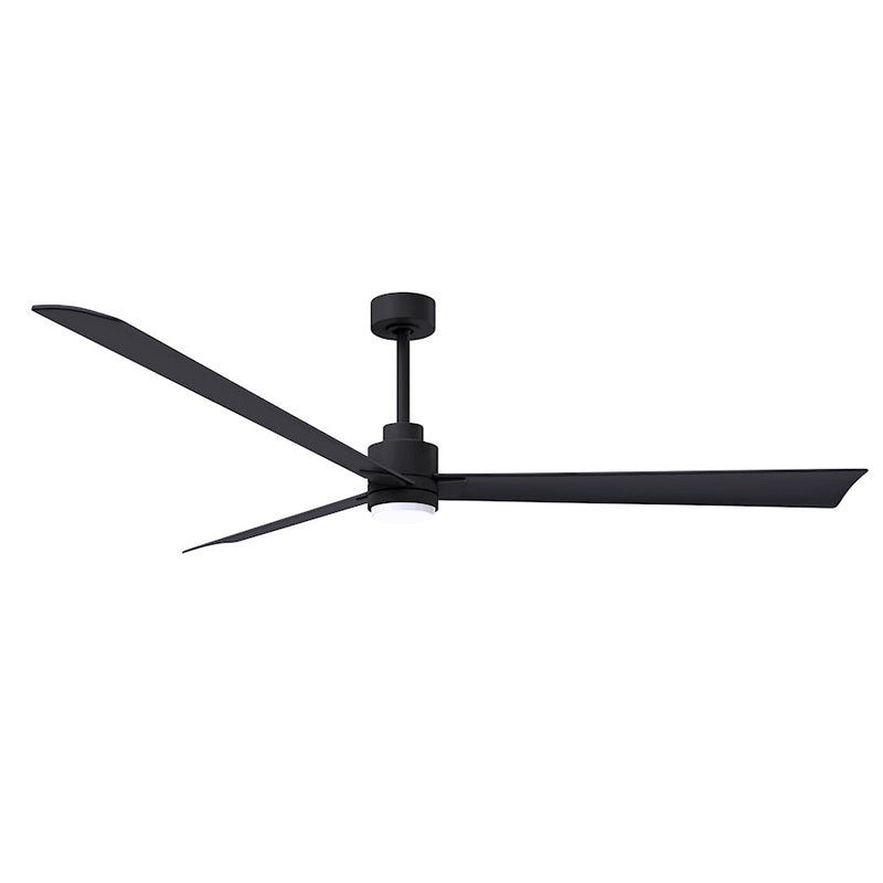 Matthews Fans Alessandra 72in 3-Blade Ceiling Fan | Transitional Textured Bronze and Walnut ABS | Living Room & Covered Patio | Model AKLK-TB-WN-72