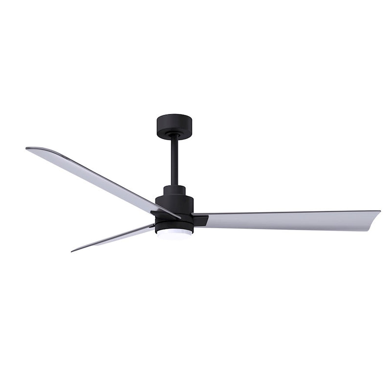 Matthews Fans Alessandra 56in 1-Light Ceiling Fan | Transitional Textured Bronze and Walnut ABS Blades | Living Room & Bedroom | Model AKLK-TB-WN-56