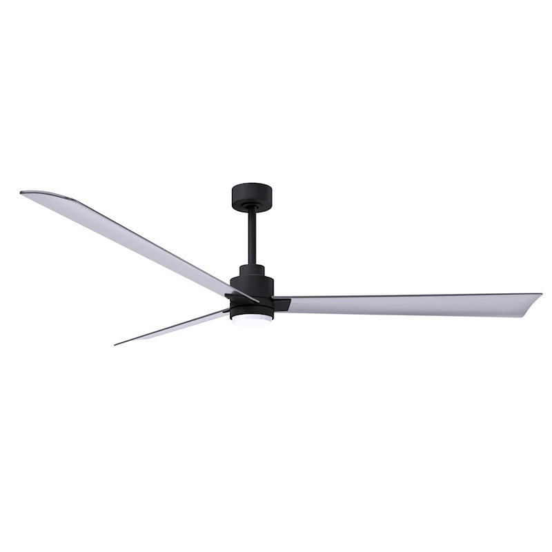Matthews Fans Alessandra 72in 3-Blade Ceiling Fan | Transitional Textured Bronze and Walnut ABS | Living Room & Covered Patio | Model AKLK-TB-WN-72