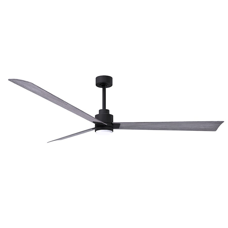 Matthews Fans Alessandra 72in 3-Blade Ceiling Fan | Transitional Textured Bronze and Walnut ABS | Living Room & Covered Patio | Model AKLK-TB-WN-72