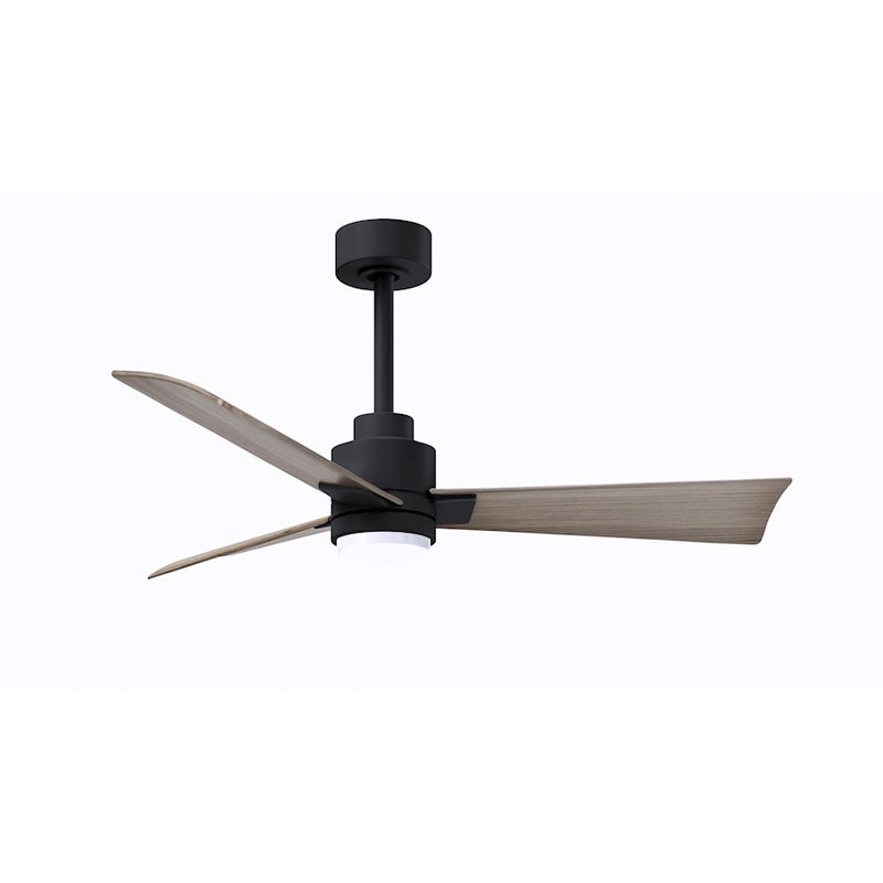 Matthews Fans Alessandra 42in 1-Light Ceiling Fan | Transitional Textured Bronze and Walnut ABS Blades | Bedroom & Office | Model AKLK-TB-WN-42