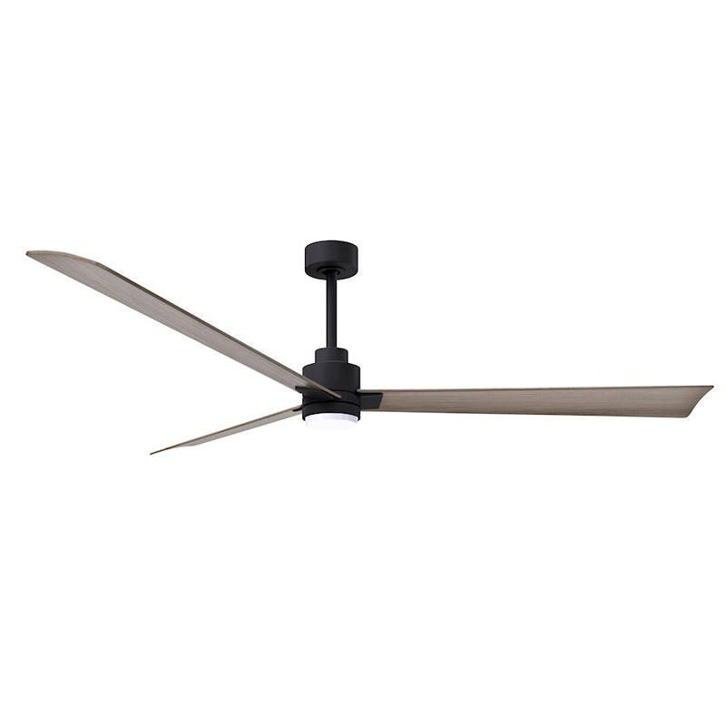 Matthews Fans Alessandra 72in 3-Blade Ceiling Fan | Transitional Textured Bronze and Walnut ABS | Living Room & Covered Patio | Model AKLK-TB-WN-72