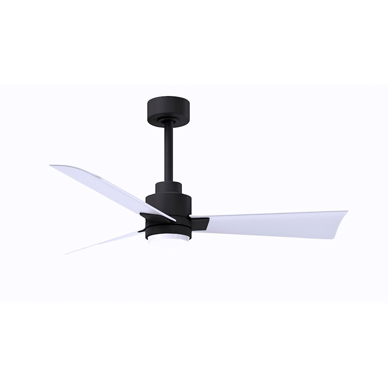 Matthews Fans Alessandra 42in 1-Light Ceiling Fan | Transitional Textured Bronze and Walnut ABS Blades | Bedroom & Office | Model AKLK-TB-WN-42