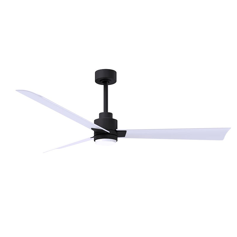 Matthews Fans Alessandra 56in 1-Light Ceiling Fan | Transitional Textured Bronze and Walnut ABS Blades | Living Room & Bedroom | Model AKLK-TB-WN-56