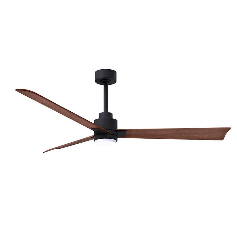 Matthews Fans Alessandra 56in 1-Light Ceiling Fan | Transitional Textured Bronze and Walnut ABS Blades | Living Room & Bedroom | Model AKLK-TB-WN-56