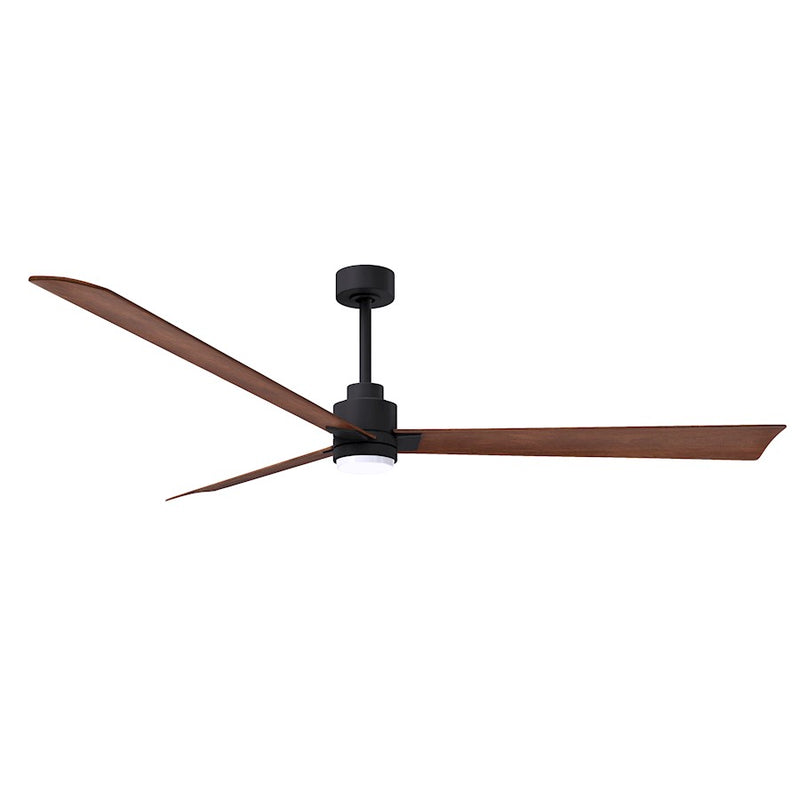 Matthews Fans Alessandra 72in 3-Blade Ceiling Fan | Transitional Textured Bronze and Walnut ABS | Living Room & Covered Patio | Model AKLK-TB-WN-72