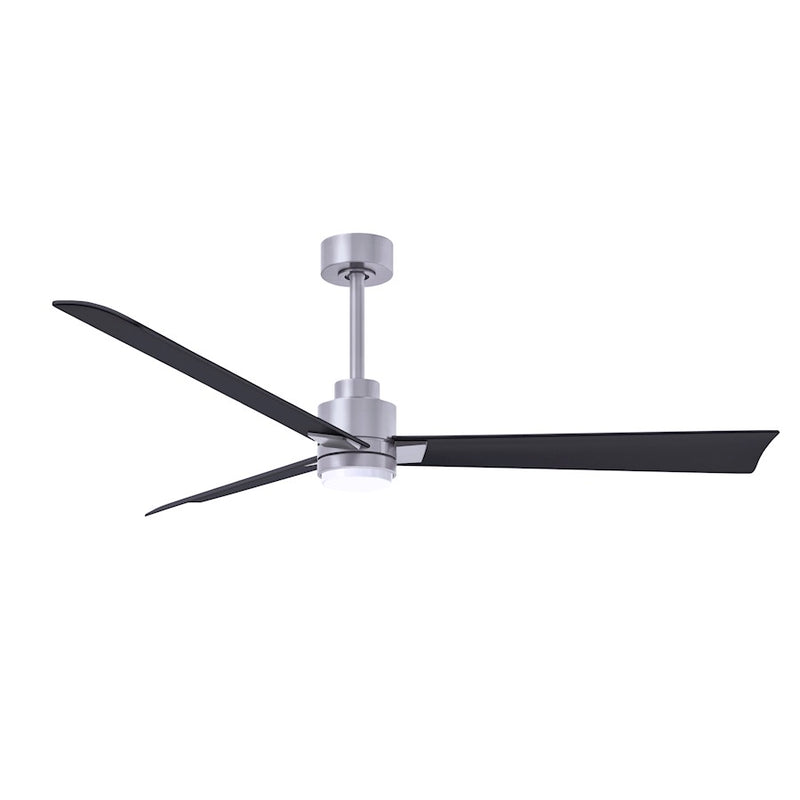 Matthews Fans Alessandra 56in 1-Light Ceiling Fan | Transitional Textured Bronze and Walnut ABS Blades | Living Room & Bedroom | Model AKLK-TB-WN-56