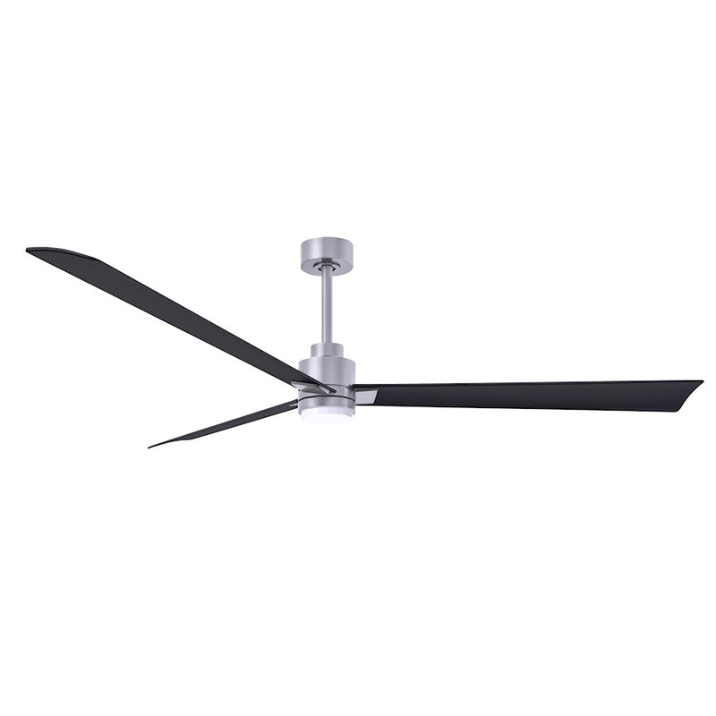 Matthews Fans Alessandra 72in 3-Blade Ceiling Fan | Transitional Textured Bronze and Walnut ABS | Living Room & Covered Patio | Model AKLK-TB-WN-72