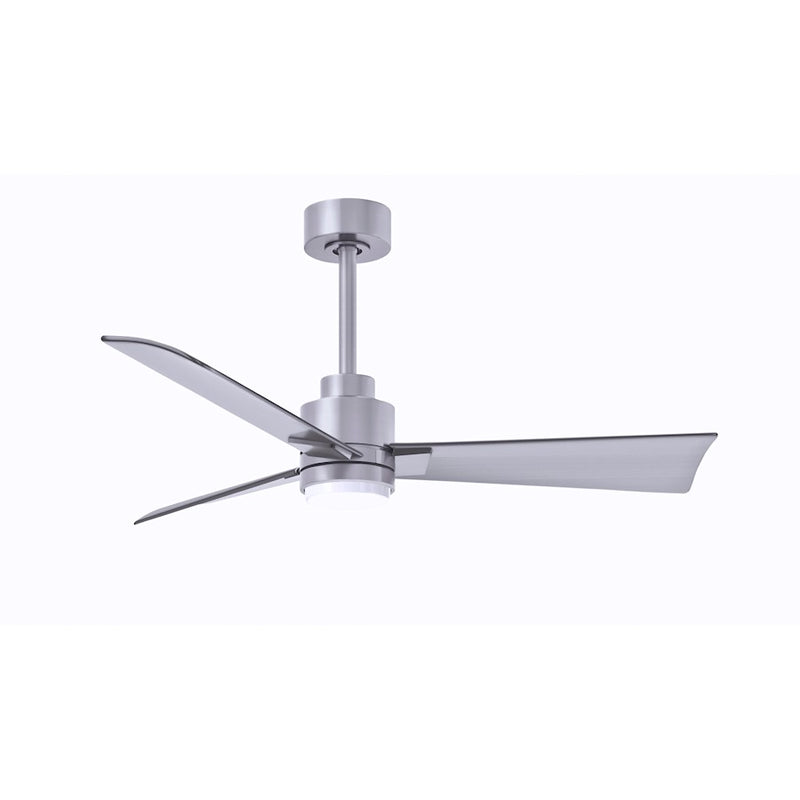 Matthews Fans Alessandra 42in 1-Light Ceiling Fan | Transitional Textured Bronze and Walnut ABS Blades | Bedroom & Office | Model AKLK-TB-WN-42