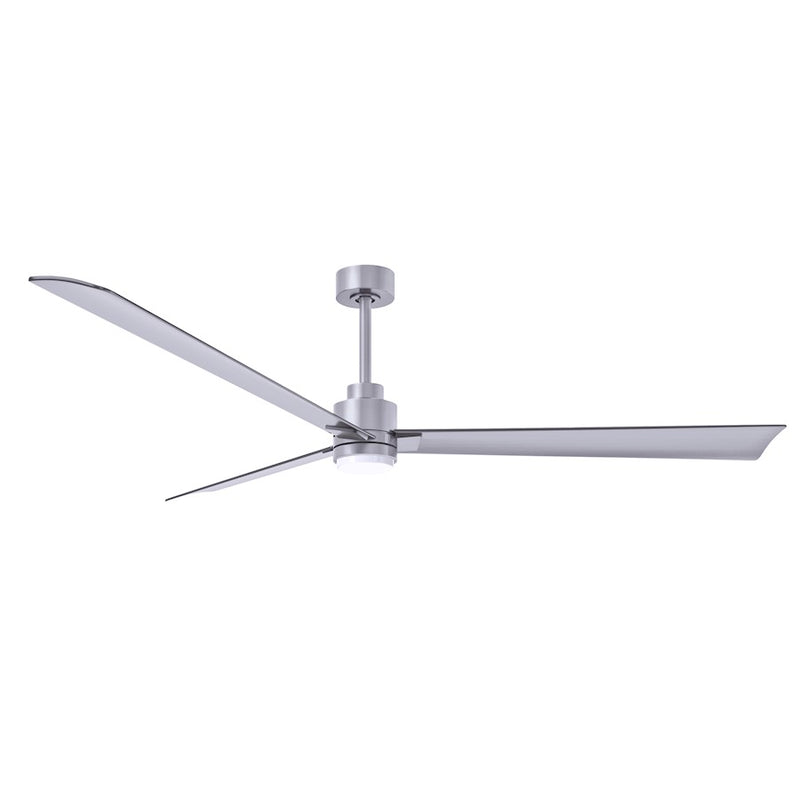 Matthews Fans Alessandra 72in 3-Blade Ceiling Fan | Transitional Textured Bronze and Walnut ABS | Living Room & Covered Patio | Model AKLK-TB-WN-72