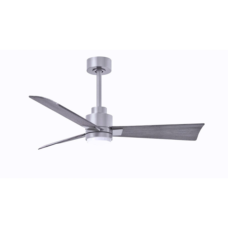 Matthews Fans Alessandra 42in 1-Light Ceiling Fan | Transitional Textured Bronze and Walnut ABS Blades | Bedroom & Office | Model AKLK-TB-WN-42