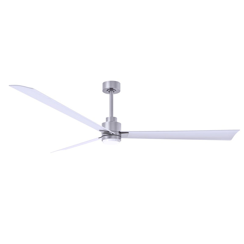 Matthews Fans Alessandra 72in 3-Blade Ceiling Fan | Transitional Textured Bronze and Walnut ABS | Living Room & Covered Patio | Model AKLK-TB-WN-72